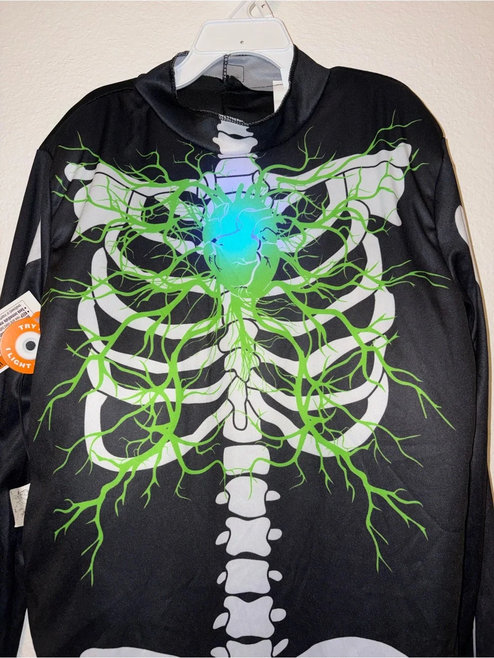 NWT Hyde & EEK Light Up Skeleton Costume Kids Large 10-12 Halloween
